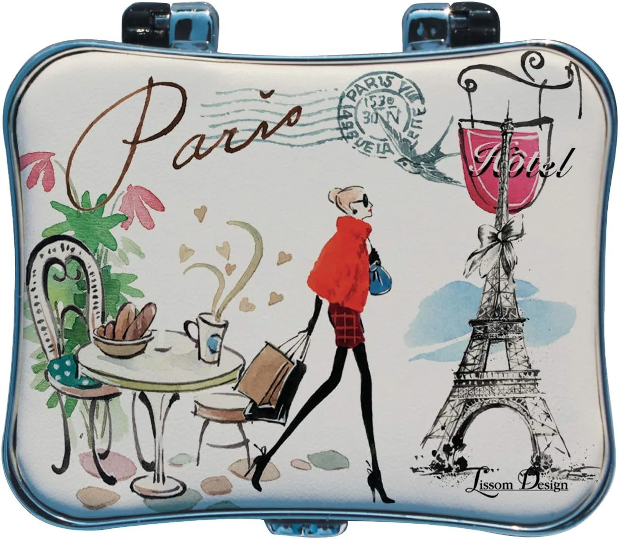 Lissom Design Compact Mirror - Handheld Magnifying Cosmetic Mirror, 2.63-Inch, Paris Fashion - Square - Traveler - Image 10